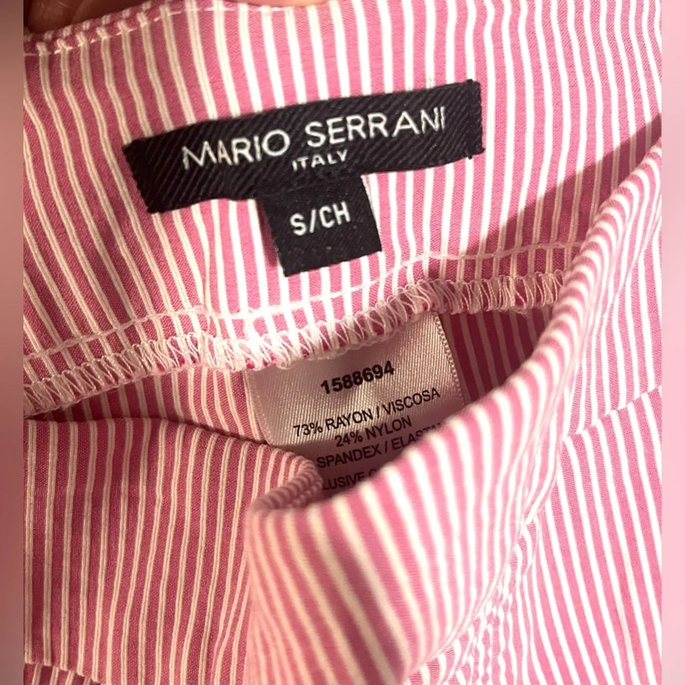 Mario Serrani Italy Striped Pink Pants Women’s Sz Small - Picture 6 of 11